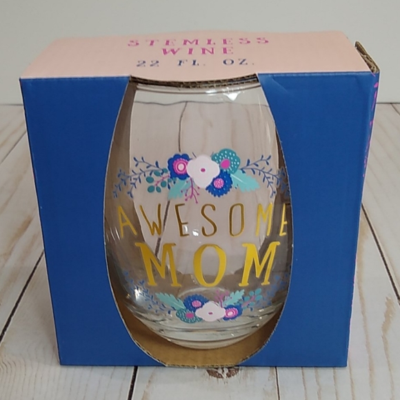 Stemless Wine Other - Stemless Wine (Awesome MOM) Wine glass